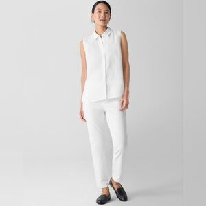 Eileen Fisher Organic Handkerchief Linen Sleeveless Shirt Size XL